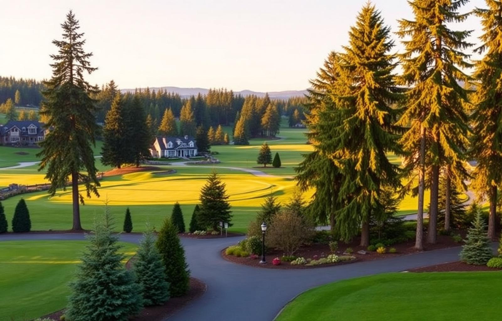 Canterwood gated golf community estate homes overlooking fairways